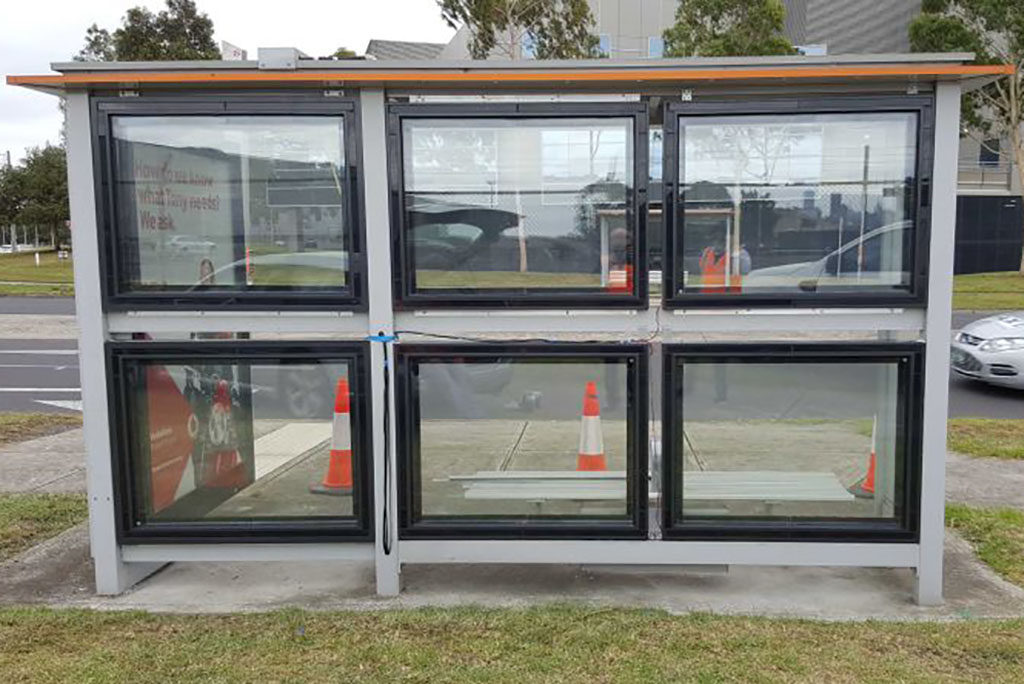 Melbourne,bus shelter,Perth,Edith Cowan university,photovoltaic,pv glass,solar energy,photons,electrons,materials,technology,research,BIVC