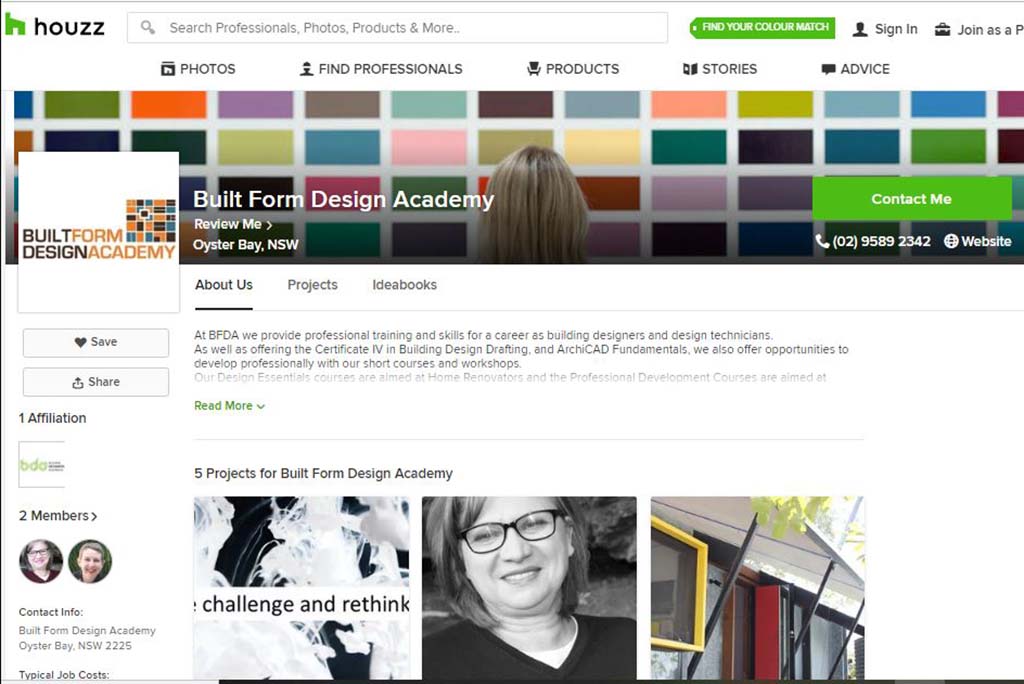 On the Web: Houzz | Academy